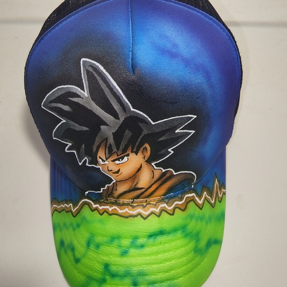 Popular Anime Cartoon DBZ Goku Custom Airbrushed Snapback Trucker Hat Cap Sharp - Picture 2 of 4